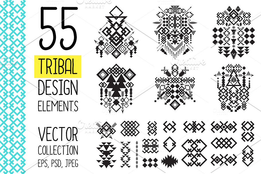 55 Tribal Design Elements Collection in Objects - product preview 8
