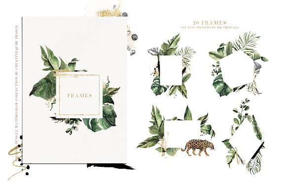 Amazon Jungle Watercolor Collection in Illustrations - product preview 13