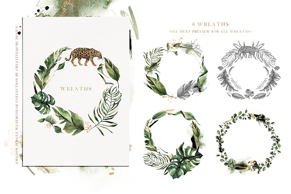 Amazon Jungle Watercolor Collection in Illustrations - product preview 19