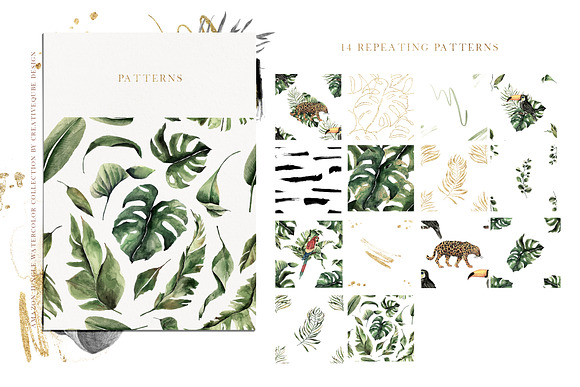 Amazon Jungle Watercolor Collection in Illustrations - product preview 37
