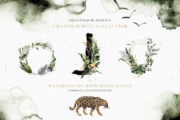 Amazon Jungle Watercolor Collection in Illustrations - product preview 44