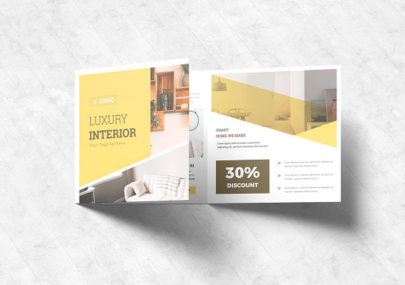 Real Estate Square Trifold Brochure in Brochure Templates - product preview 2