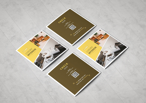 Real Estate Square Trifold Brochure in Brochure Templates - product preview 3