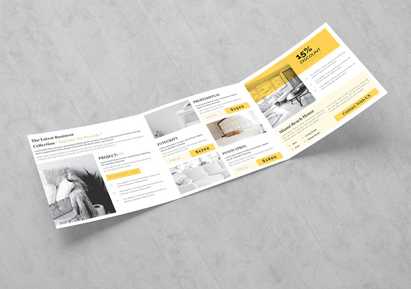 Real Estate Square Trifold Brochure in Brochure Templates - product preview 5