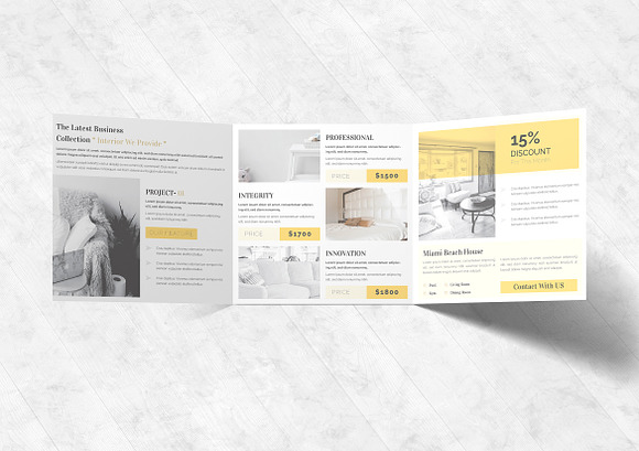 Real Estate Square Trifold Brochure in Brochure Templates - product preview 6