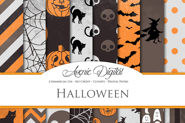 Spooky Halloween Digital Papers