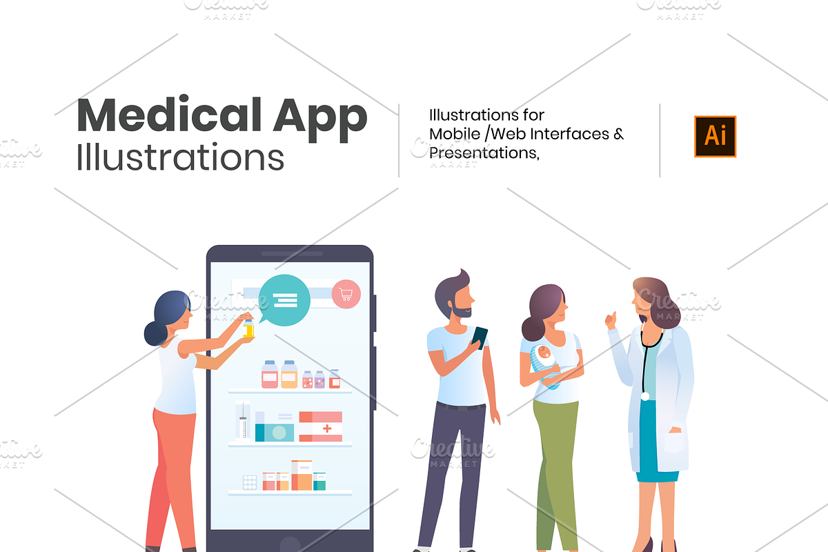 Medical Illustrations in Web Elements - product preview 8