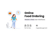 Food Ordering Delivery Illustration