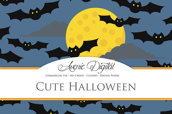 Cute Halloween Digital Paper