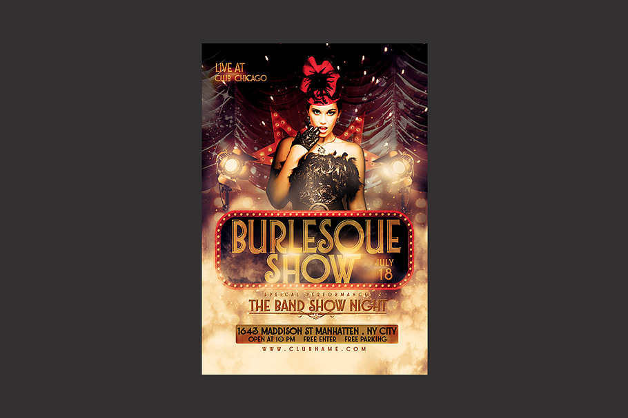 Burlesque and Cabaret Flyer