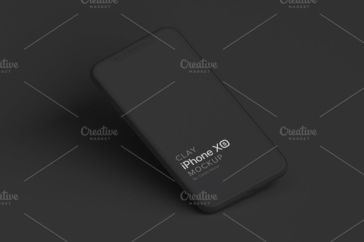 Clay iPhone XS Mockup 01 in Mobile & Web Mockups - product preview 8