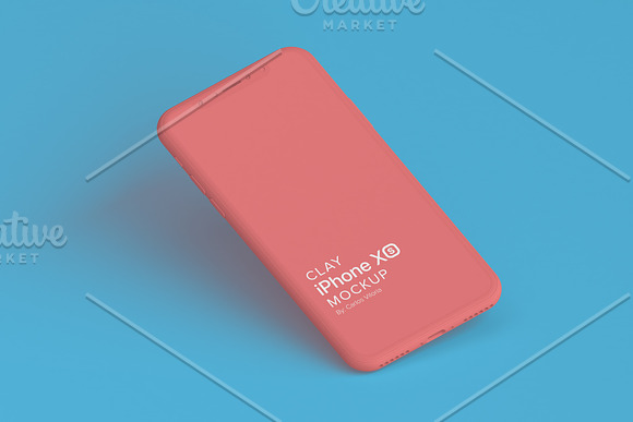 Clay iPhone XS Mockup 01 in Mobile & Web Mockups - product preview 1