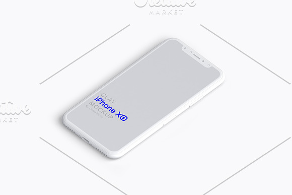 Clay iPhone XS Mockup 02 in Mobile & Web Mockups - product preview 2