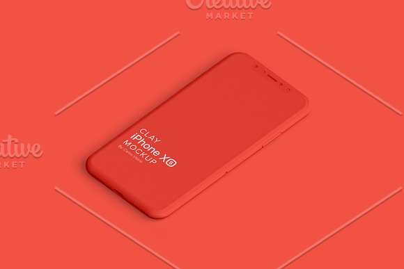 Clay iPhone XS Mockup 02 in Mobile & Web Mockups - product preview 3