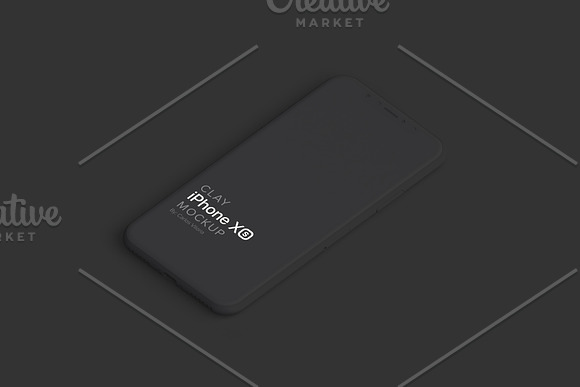 Clay iPhone XS Mockup 02 in Mobile & Web Mockups - product preview 4
