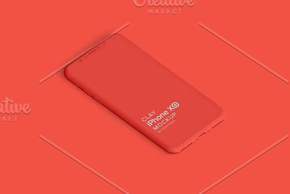 Clay iPhone XS Mockup 02 in Mobile & Web Mockups - product preview 5