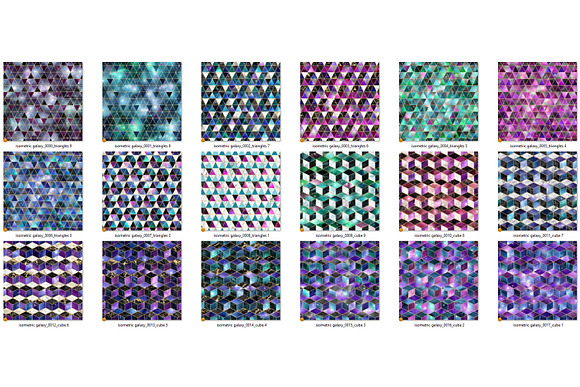 Isometric Galaxy Digital Paper in Patterns - product preview 4