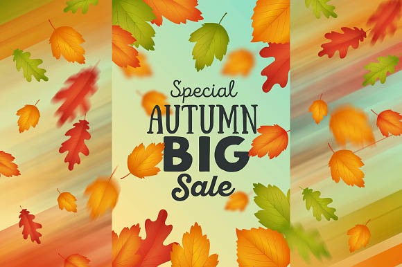 Set autumn sales business banners in Objects - product preview 1