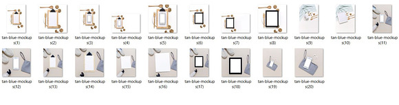 Beige & Blue Mockups (20 Images) in Mobile & Web Mockups - product preview 1