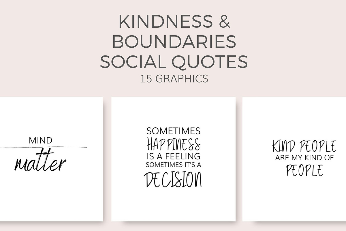 Kindness-Boundaries Quotes 15 Images in Instagram Templates - product preview 8