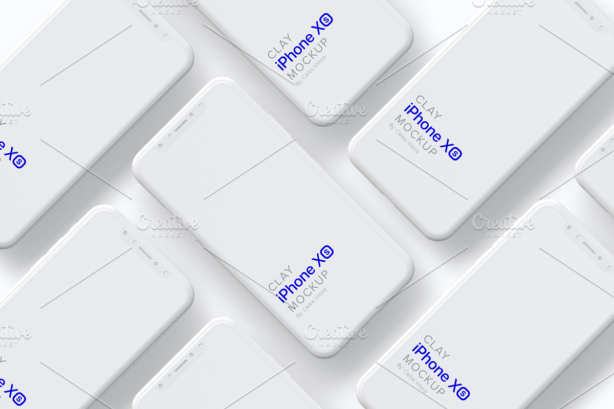 Clay iPhone XS Mockup 03 in Mobile & Web Mockups - product preview 8