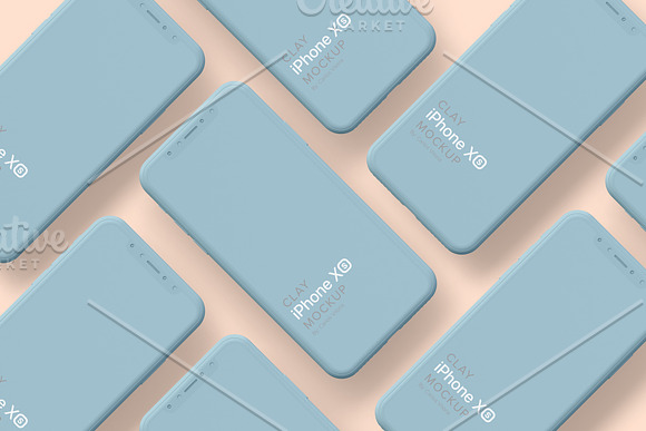 Clay iPhone XS Mockup 03 in Mobile & Web Mockups - product preview 2