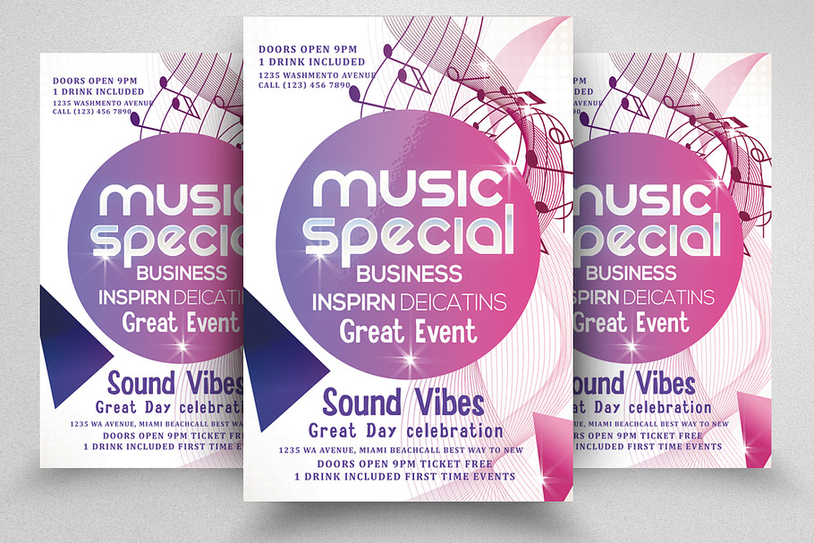 Music Special Night Flyer in Flyer Templates - product preview 8