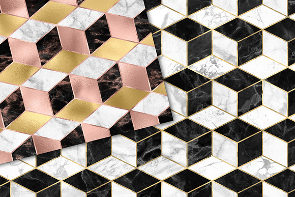 Geometric Marble and Foil in Patterns - product preview 1