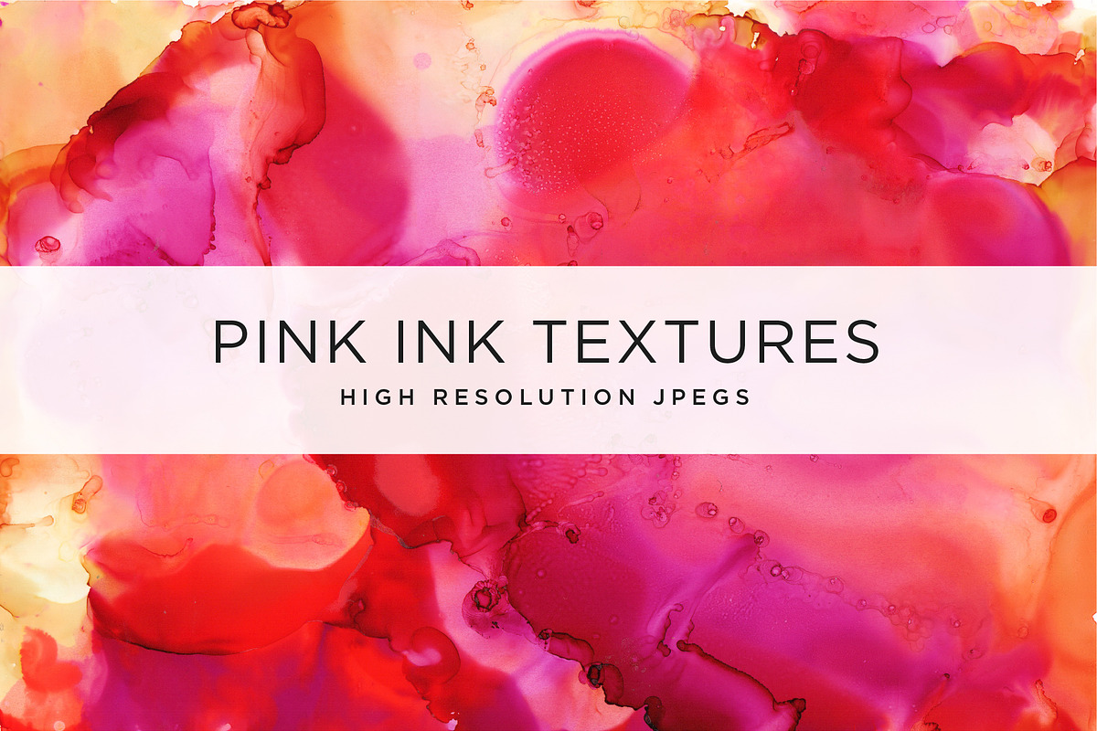 Pink Ink Textures in Textures - product preview 8