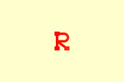 Abstract letter R logo design.