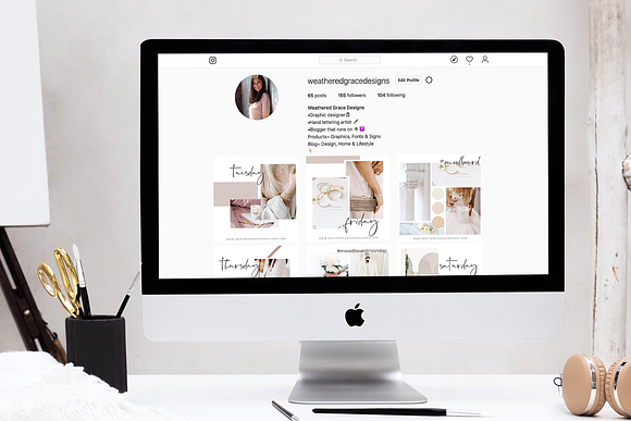 10 Feminine Instagram Mood Templates in Instagram Templates - product preview 5