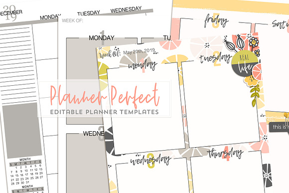 Editable Planner Perfect Templates in Stationery Templates - product preview 4