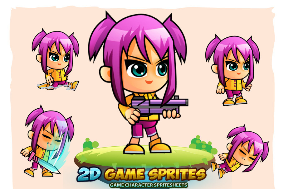 Lily 2D Game Sprites in Illustrations - product preview 8