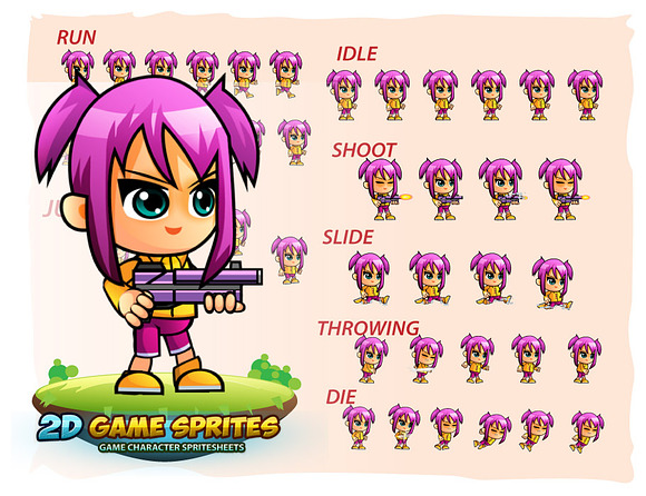 Lily 2D Game Sprites in Illustrations - product preview 2