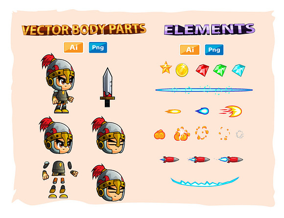 KnightRock 2D Game Character Sprites in Illustrations - product preview 1