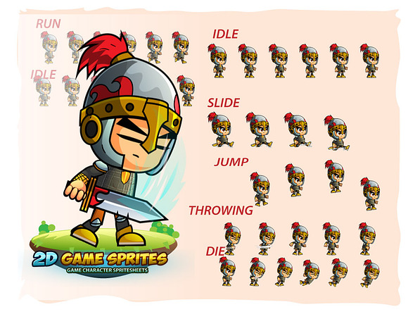 KnightRock 2D Game Character Sprites in Illustrations - product preview 2