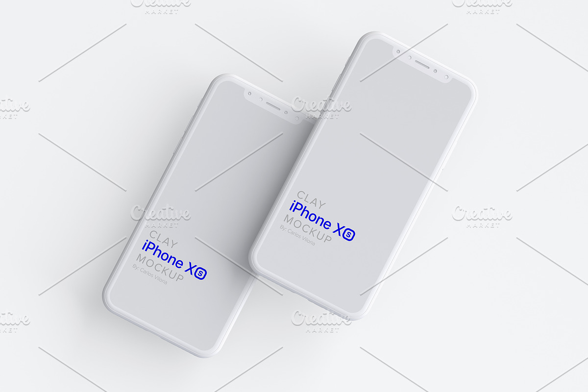Clay iPhone XS Mockup 04 in Mobile & Web Mockups - product preview 8