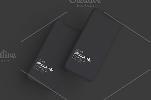 Clay iPhone XS Mockup 04 in Mobile & Web Mockups - product preview 1
