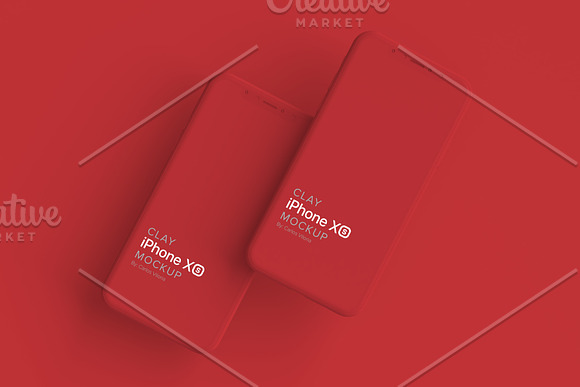 Clay iPhone XS Mockup 04 in Mobile & Web Mockups - product preview 2