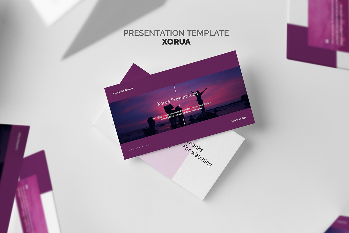 Xorua : Purple Color Powerpoint in PowerPoint Templates - product preview 8