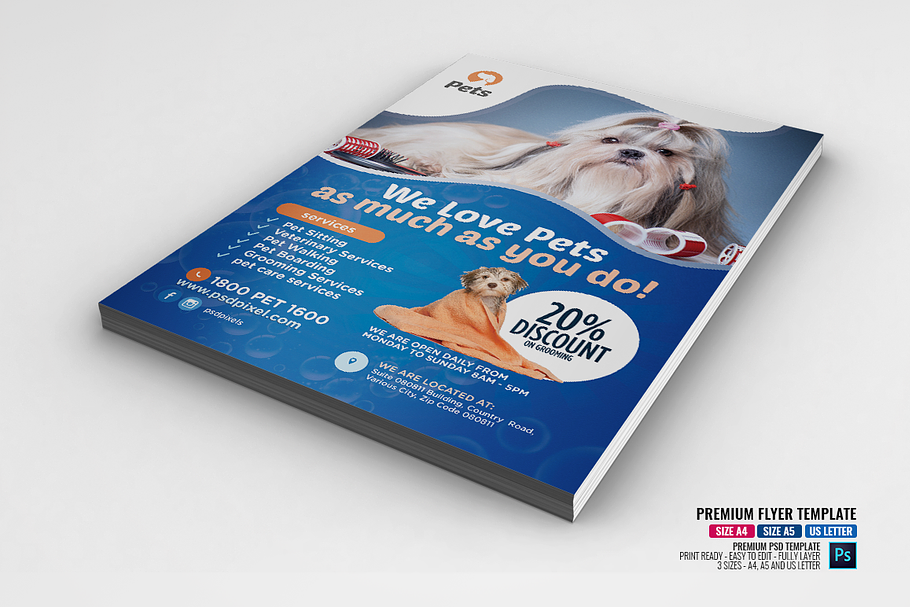 Pet Animal Care Flyer in Flyer Templates - product preview 8