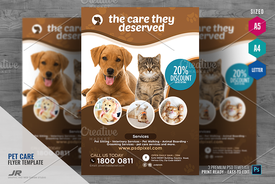 Pet Care Center Flyer in Flyer Templates - product preview 8