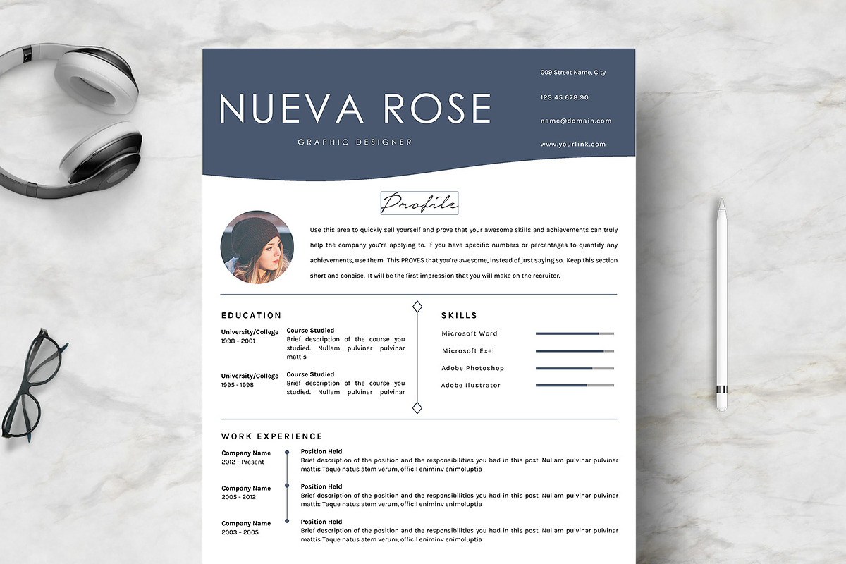 Resume - CV Template Professional in Resume Templates - product preview 8
