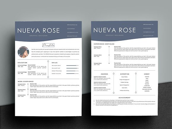Resume - CV Template Professional in Resume Templates - product preview 3