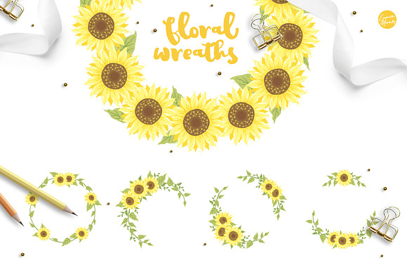 Sunflower Baby Shower + Invitation in Illustrations - product preview 4