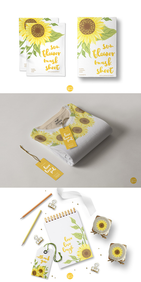 Sunflower Baby Shower + Invitation in Illustrations - product preview 6