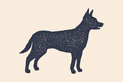 Dog, silhouette. Concept design of
