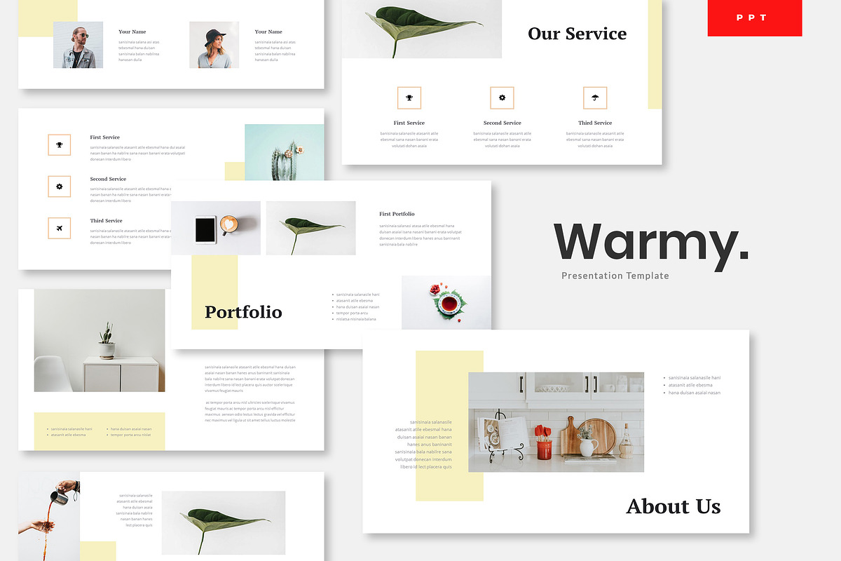 Warmy - Minimalist Powerpoint in PowerPoint Templates - product preview 8