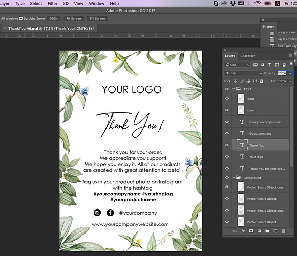 Thank You CARD-ID01 in Flyer Templates - product preview 2