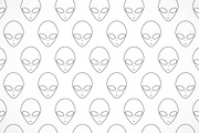 Black and white alien head pattern